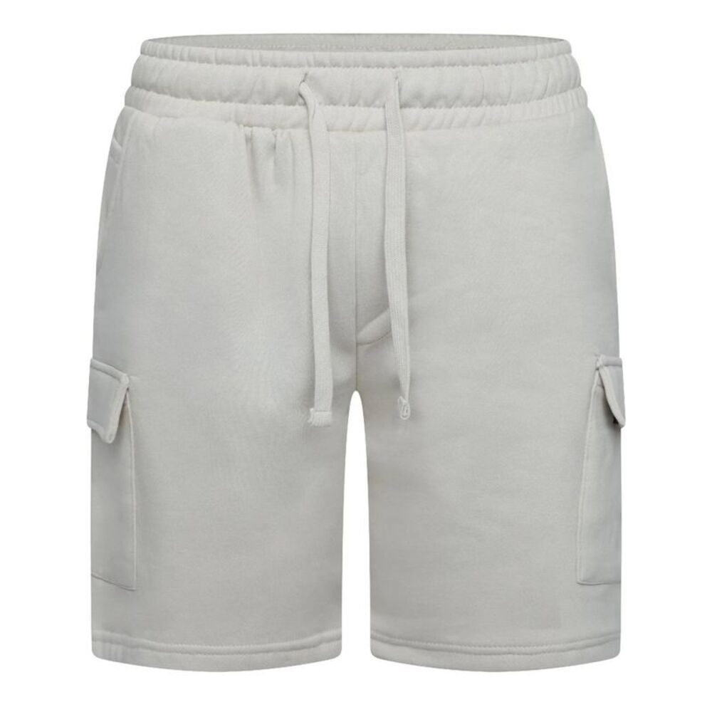 Crosshatch Mens Bardon Cargo Shorts / Light Stone